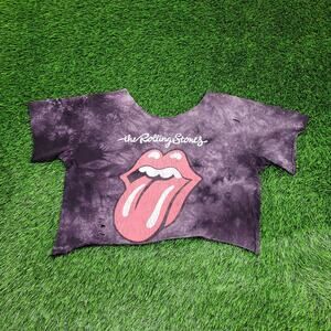 Rolling-Stones Cropped Shirt Womens XL 22x18 Tongue